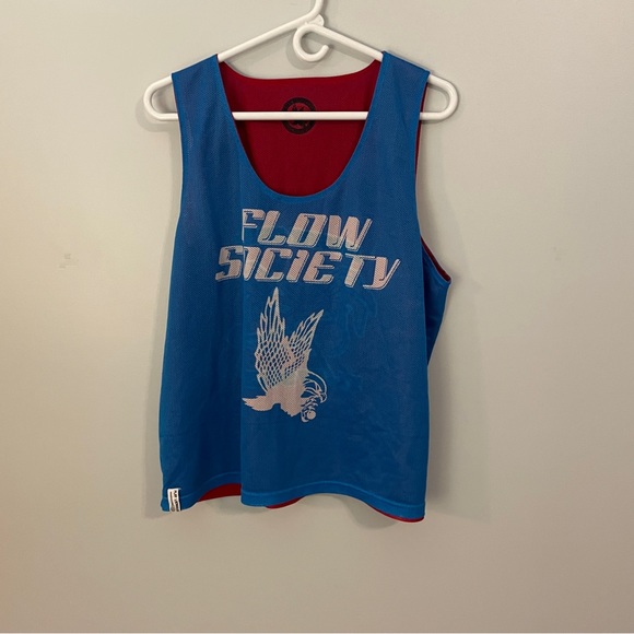Flow Society Angry Crabs Reversible Tank Top Jersey Lacrosse Pinnie One Size - Picture 1 of 7